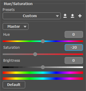 Adjustment Layer Settings Panel Adjustment Layer Settings Panel